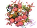 Kytice podzimní - vintage růže, hortenzie