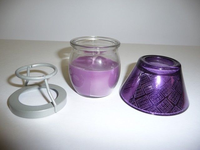 Svíčka lampička - fialová I.
