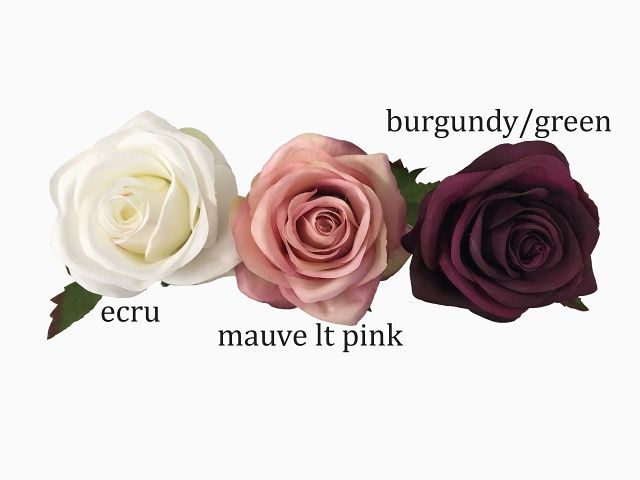 ecru,mauve lt pink, burgundy/green