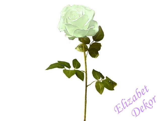 Umělá růže - zelenkavě bílá
