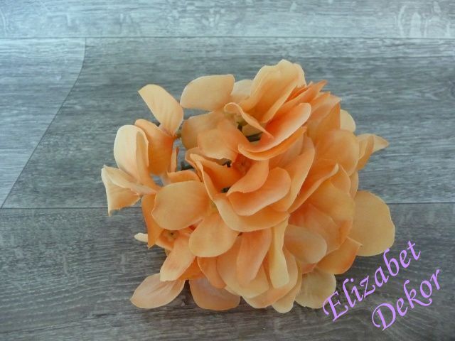 Květ Hortenzie - oranžový