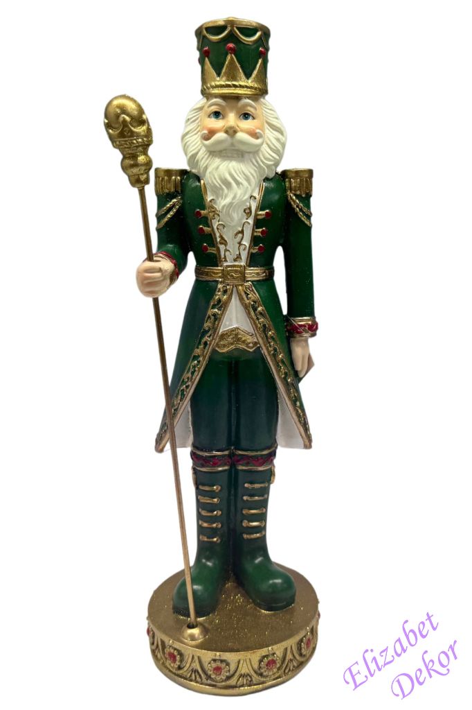 Louskáček v zeleném 35 cm.