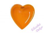 Talířek srdce - oranžový