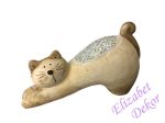 Kočka s kamínky béžová