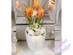 tulipány oranžové s knoflíkem