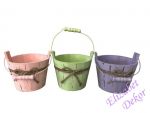 Vědro (kbelík) dřevěné barevné