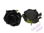 Květ růže černý 7 cm II.